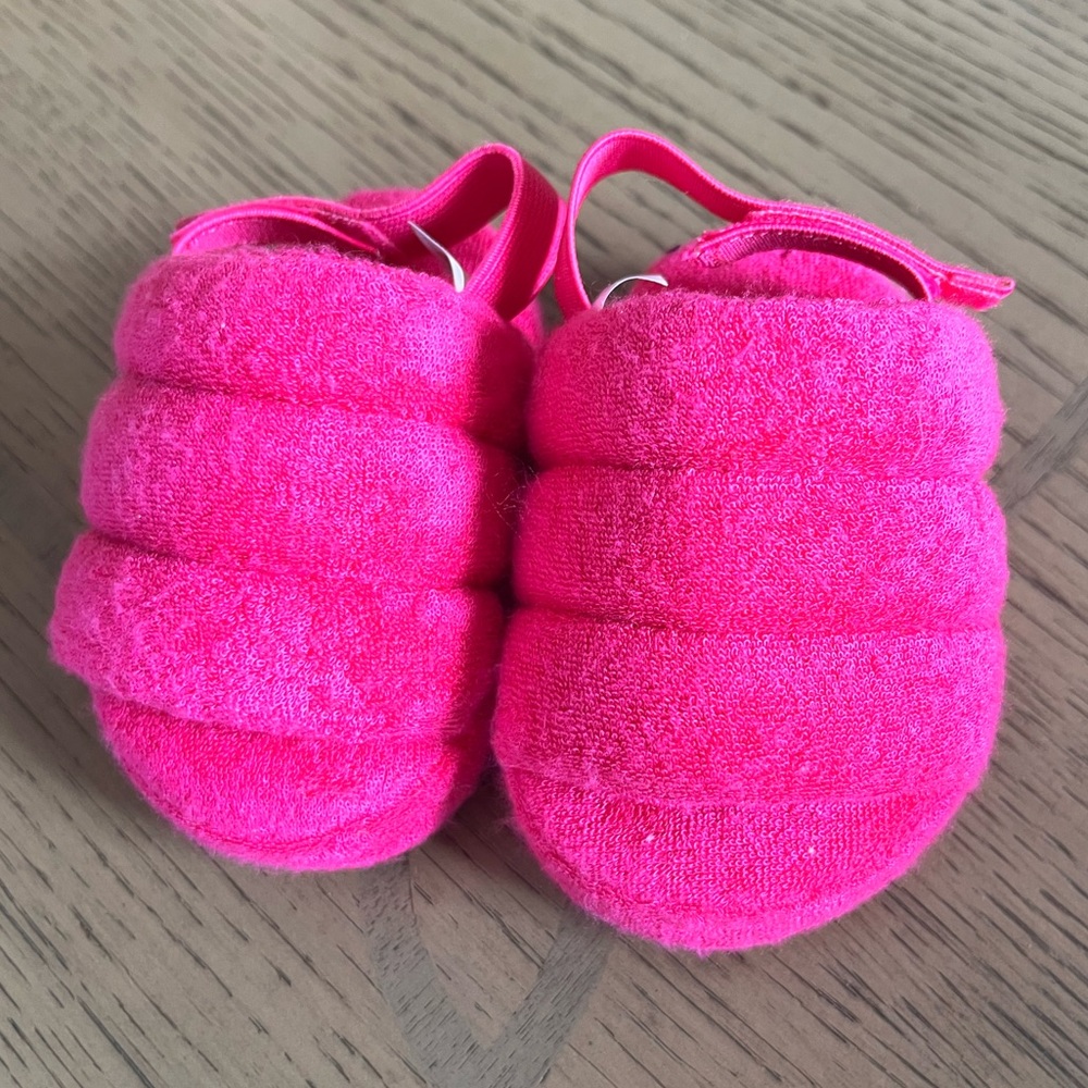 Terry cloth slides